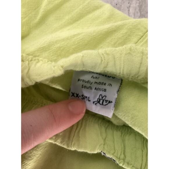 Keedo Women's New Seaside Short in Linen Blend Yellow Green Size XXS - Picture 5 of 6